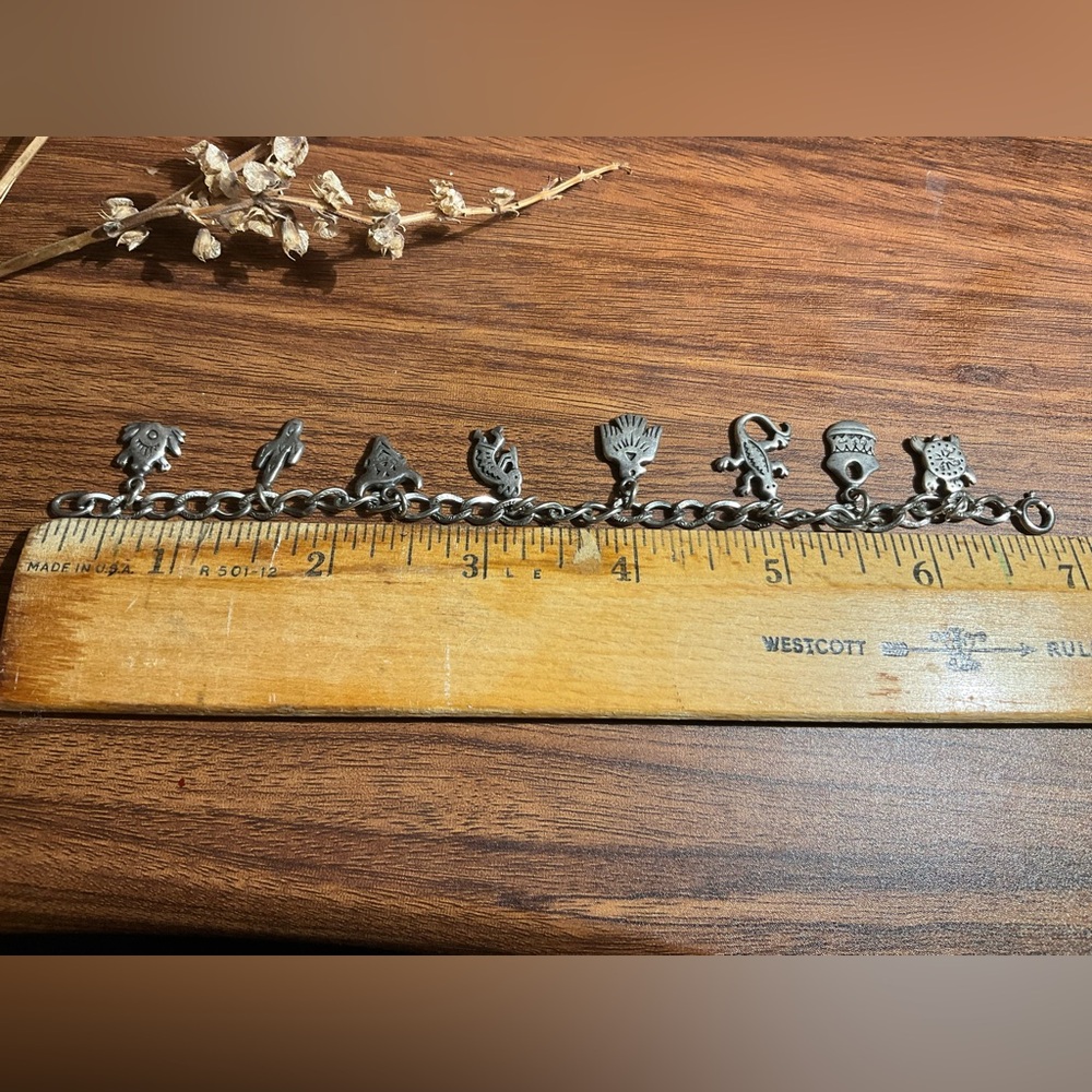 Sterling Silver Southwestern Charm Bracelet - Picture 5 of 9